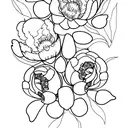 peonias tattoo design idea