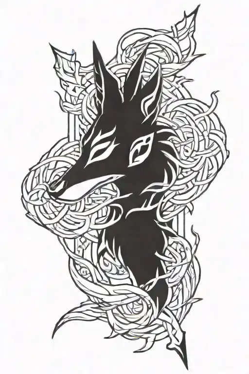 kindred from league of legends tattoo design idea