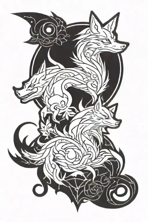 kindred league of legends never die tattoo design idea