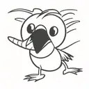 angry duck  tattoo design idea