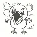 angry duck  tattoo design idea