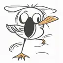 angry duck  tattoo design idea