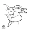 angry duck  tattoo design idea