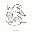 angry duck  tattoo design idea
