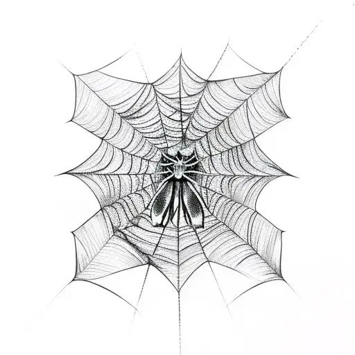 Spider web with spider sleeve tattoo design idea