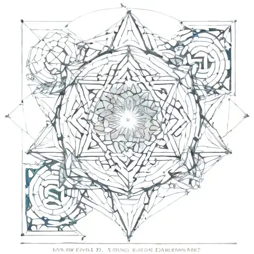 sacred geometry tattoo design idea