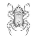a fish fighting against two crabs tattoo design idea