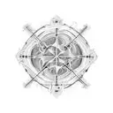 Brighton Pier transformed into a neural network tattoo design idea