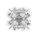 Brighton Pier transformed into a neural network tattoo design idea