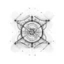 Brighton Pier transformed into a neural network tattoo design idea