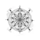 Brighton Pier transformed into a neural network tattoo design idea
