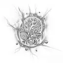 Dancing neurons tattoo design idea