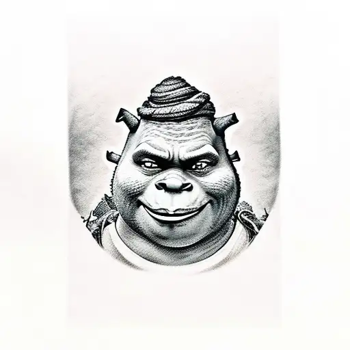 shrek tattoo design idea