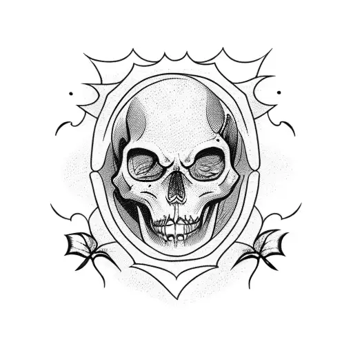 vintage Halloween  tattoo design idea