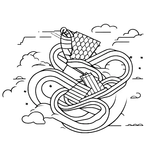  roller coaster tattoo design idea