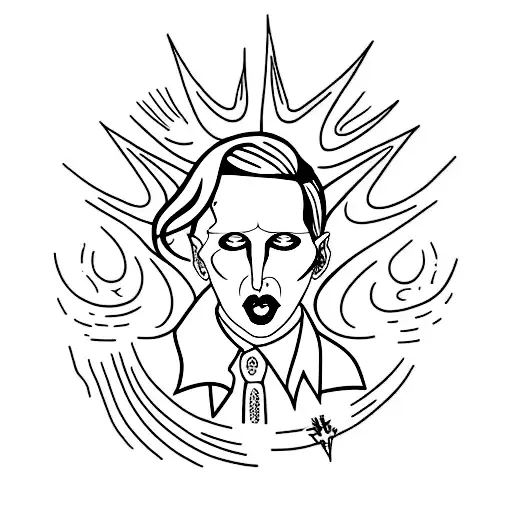  Marilyn Manson tattoo design idea