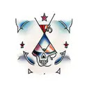  martini tattoo design idea