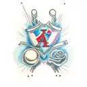  martini tattoo design idea