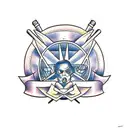  martini tattoo design idea