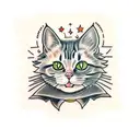 Halloween cat tattoo design idea