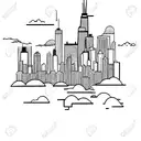 Chicago skyline tattoo design idea