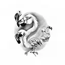 flamingo tattoo design idea