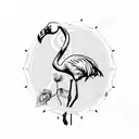  flamingo tattoo design idea