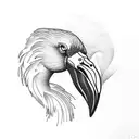  flamingo tattoo design idea