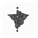 Texas nature star tattoo design idea