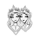 2 daughters like my princesses tattoo design idea