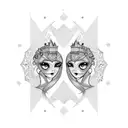 2 daughters like my princesses tattoo design idea