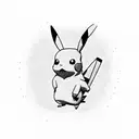 pikachu tattoo design idea