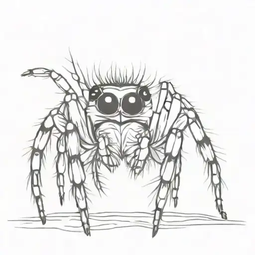 jumping spider tattoo design idea
