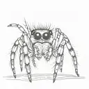 jumping spider tattoo design idea