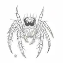 jumping spider tattoo design idea