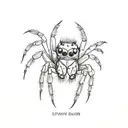 jumping spider tattoo design idea