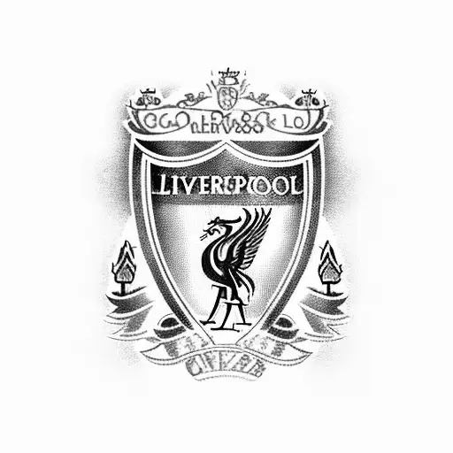 A Liverpool Football Club crest with Celtic knotwork border tattoo design idea