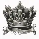 King crown with Elijah written in it, Queen crown with Brielle written in it, Queen crown with Kamrynn written in it  tattoo design idea
