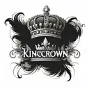 King crown with Elijah written in it, Queen crown with Brielle written in it, Queen crown with Kamrynn written in it  tattoo design idea