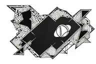 A stylized baseball diamond with sales-related symbols like a graph or calculator integrated into the design tattoo design idea