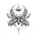 moth death tattoo design idea