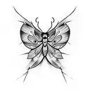 moth death tattoo design idea
