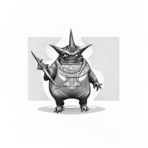 gengar tattoo design idea