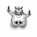 gengar tattoo design idea