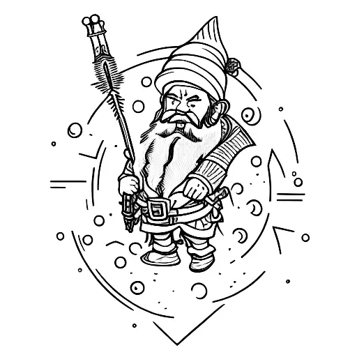 dwarf tattoo design idea