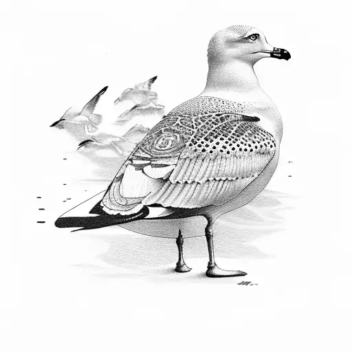 gull tattoo design idea
