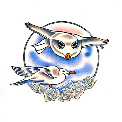 gull tattoo design idea