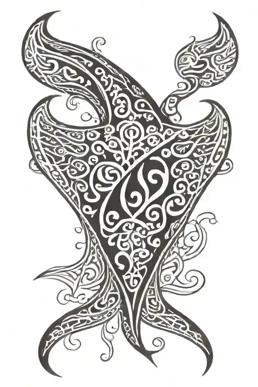 Sting Ray tattoo design idea