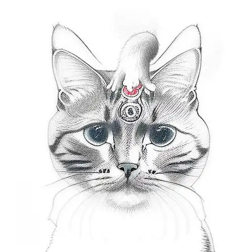 Cat meme tattoo design idea