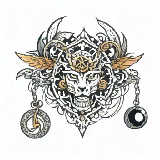 mb and infinite tattoo design idea